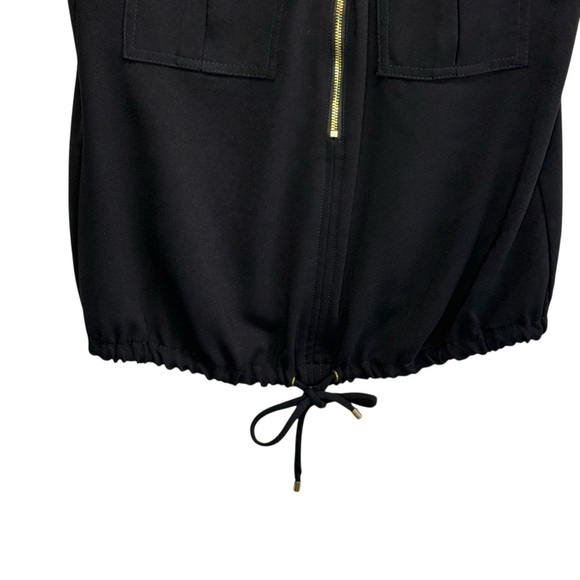 Trina Turk Black Sleeveless Top with Gold Zipper. Size XS - Picture 4 of 10